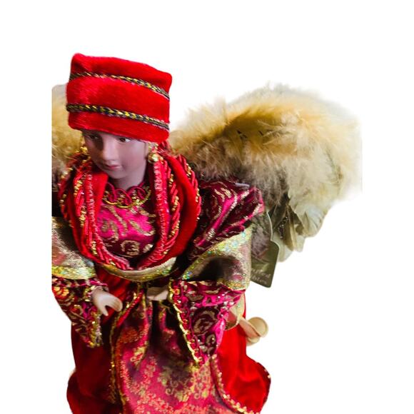 Santa's Workshop Diva Angel Tree Topper Red 16" Christmas Holiday - Picture 4 of 12